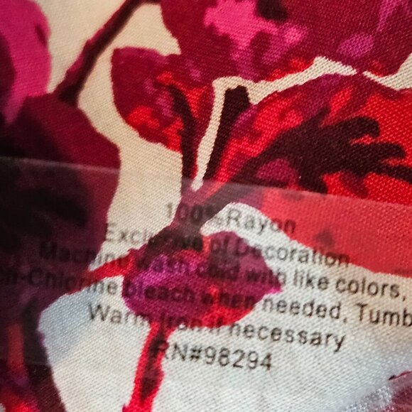 STELLA & GINGER White Floral Pattern Woven Shirt 1X - Picture 9 of 10